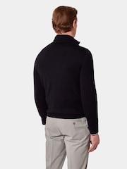 Hawes & Curtis Merino 1/2 Zip Black Jumper - Image 2 of 4