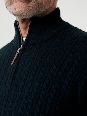 Saltwell Cable Knit Quarter Zip Jumper - Image 4 of 4