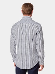 Hawes & Curtis Blue Stripe Jacquard Shirt - Image 2 of 4