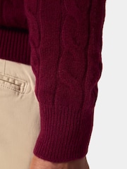 Hawes & Curtis Green Cable 1/2 Zip Jumper - Image 3 of 4