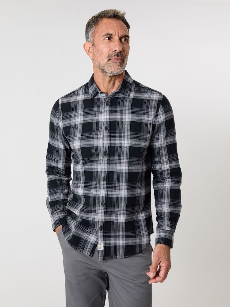 Saltwell Check Brushed Long Sleeve Shirt - Image 1 of 5 Saltwell Check Brushed Long Sleeve Shirt - Image 1 of 5