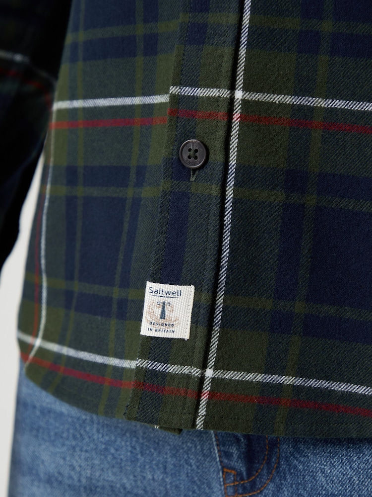 Saltwell Check Brushed Long Sleeve Shirt - Image 5 of 5 Saltwell Check Brushed Long Sleeve Shirt - Image 5 of 5