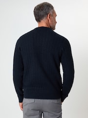 Saltwell Cable Knit Crew Neck Brown Jumper - Image 2 of 4