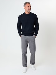 Saltwell Cable Knit Crew Neck Brown Jumper - Image 3 of 4