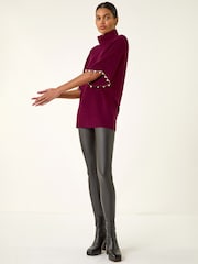 Roman Red Pearl Embellished Knit Jumper - Image 1 of 5