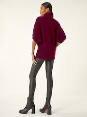 Roman Red Pearl Embellished Knit Jumper - Image 3 of 5