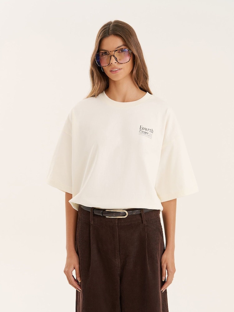 4th & Reckless Cream Back Graphic Rachel T-Shirt - Image 1 of 5 4th & Reckless Cream Back Graphic Rachel T-Shirt - Image 1 of 5