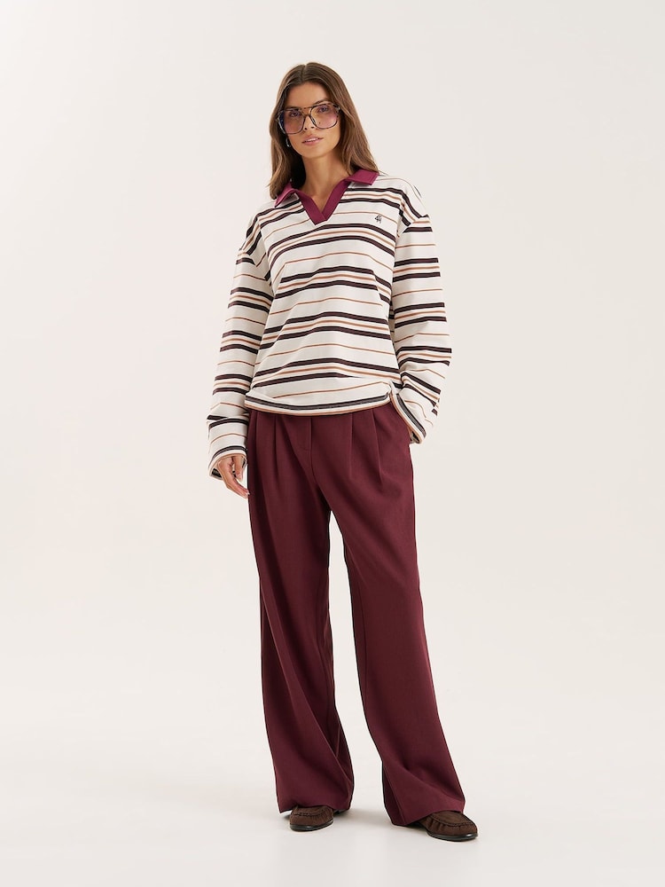 4th & Reckless Brown Hailey Rugby T-Shirt - Image 2 of 5 4th & Reckless Brown Hailey Rugby T-Shirt - Image 2 of 5