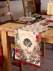 Joe Browns Cream Twelve Tidings Of Christmas Table Runner - Image 1 of 3