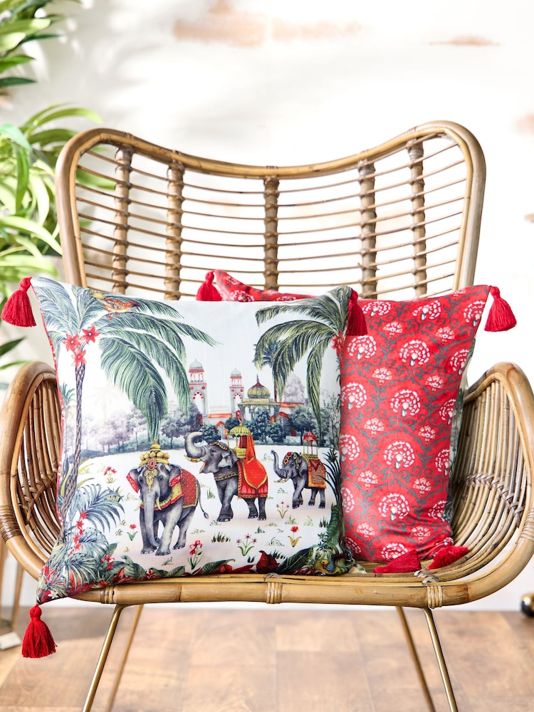 Joe Browns Cream Serene Bohemian Reversible Cushion - Image 1 of 6 Joe Browns Cream Serene Bohemian Reversible Cushion - Image 1 of 6