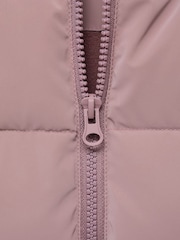 Mango Purple Long Hooded Padded Anorak - Image 4 of 6