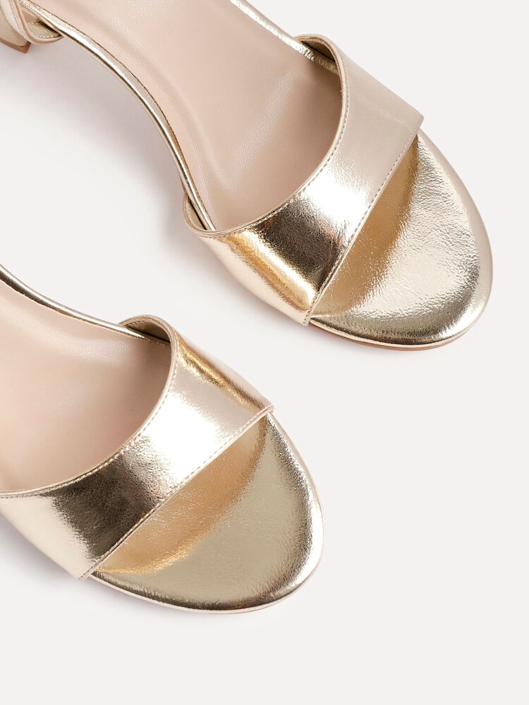 Linzi Gold Abby Closed Back Block Heel Sandals - Image 5 of 5