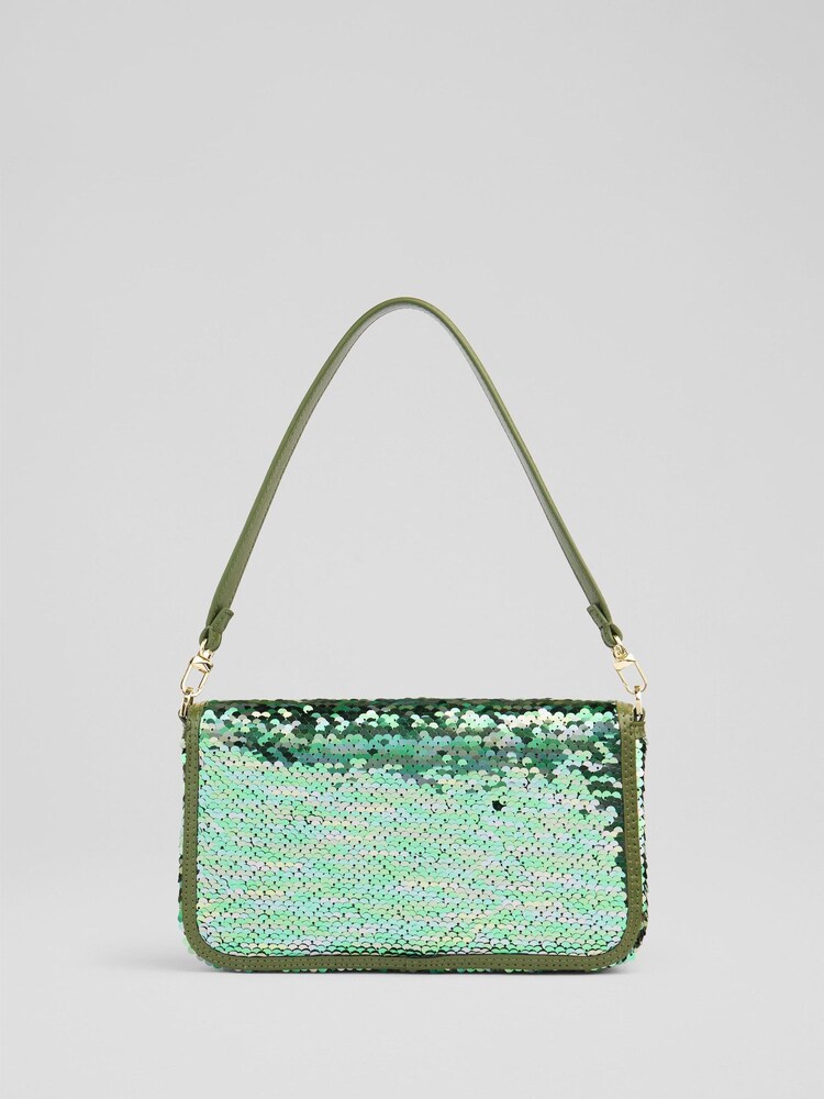 LK Bennett Green Zoe Trim Cross-Body Bag - Image 2 of 3