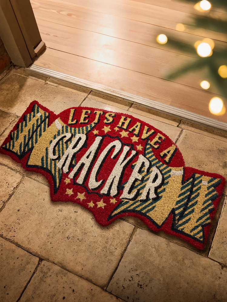 Joe Browns Red Lets Have A Cracker Doormat - Image 1 of 3