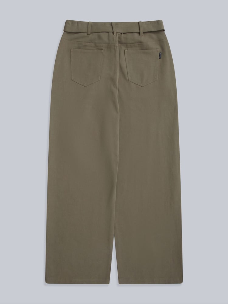 Animal Green High Waisted Straight Leg Trousers - Image 2 of 5 Animal Green High Waisted Straight Leg Trousers - Image 2 of 5