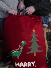 Personalised Dinosaur Scene Santa Sack by Solesmith - Image 1 of 1