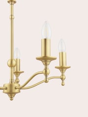 Laura Ashley Matt Antique Brass Ludchurch Chandelier Ceiling Light - Image 4 of 5
