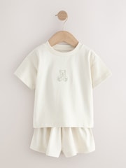 Brown/Cream Short Pyjamas 3 Pack (9mths-16yrs) - Image 3 of 7