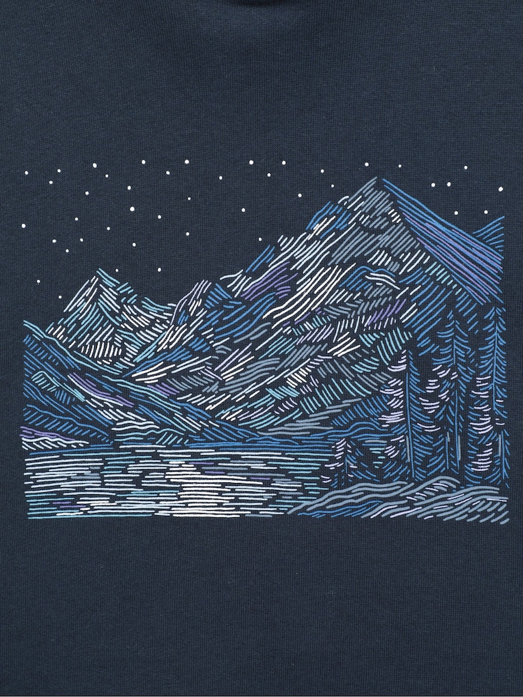 Mountain Warehouse Blue Printed Nightscape Relaxed Fit Hoodie - Image 6 of 6 Mountain Warehouse Blue Printed Nightscape Relaxed Fit Hoodie - Image 6 of 6