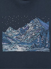 Mountain Warehouse Blue Printed Nightscape Relaxed Fit Hoodie - Image 9 of 10
