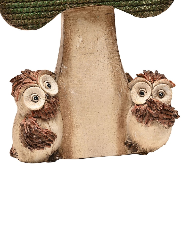 Country Living Green 2 Owls With A Mushroom Ornament - Image 4 of 4 Country Living Green 2 Owls With A Mushroom Ornament - Image 4 of 4