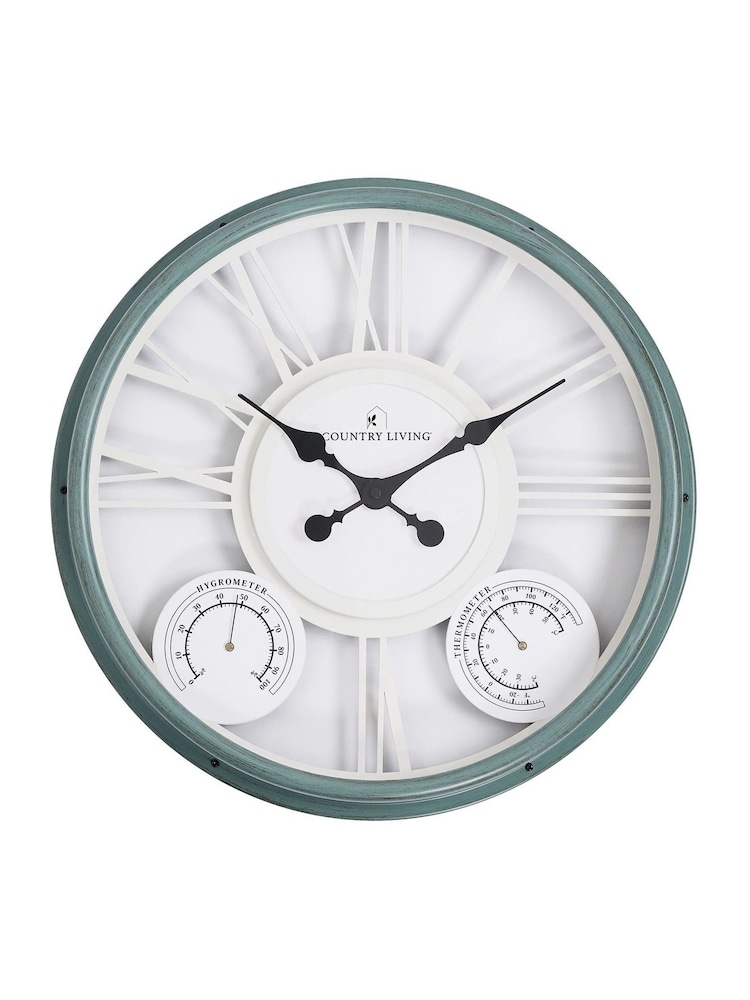 Country Living Blue Garden Clock - Image 1 of 2 Country Living Blue Garden Clock - Image 1 of 2