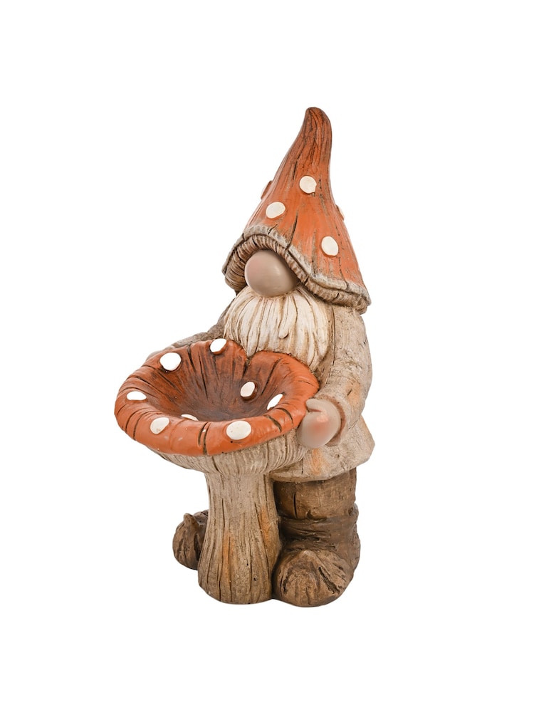 Country Living Brown Gnome And Toadstool Birdfeeder - Image 2 of 2 Country Living Brown Gnome And Toadstool Birdfeeder - Image 2 of 2
