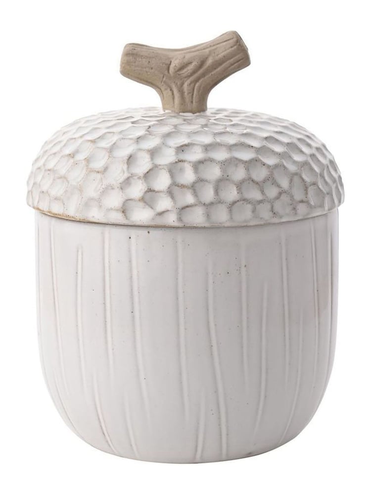 Country Living White Large Acorn Storage Jar - Image 1 of 4 Country Living White Large Acorn Storage Jar - Image 1 of 4