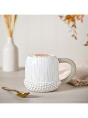Country Living Set of 2 White Acorn Mugs - Image 1 of 3