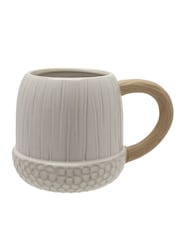 Country Living Set of 2 White Acorn Mugs - Image 2 of 3