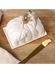 Country Living White Hedgehog Butter Dish - Image 3 of 6