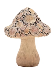 Country Living Brown Wood Effect Charm Mushroom with Log - Image 2 of 3