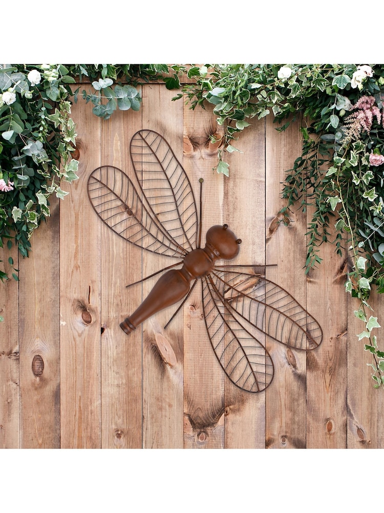 Country Living Brown Insect Metal Wall Art - Image 1 of 2 Country Living Brown Insect Metal Wall Art - Image 1 of 2