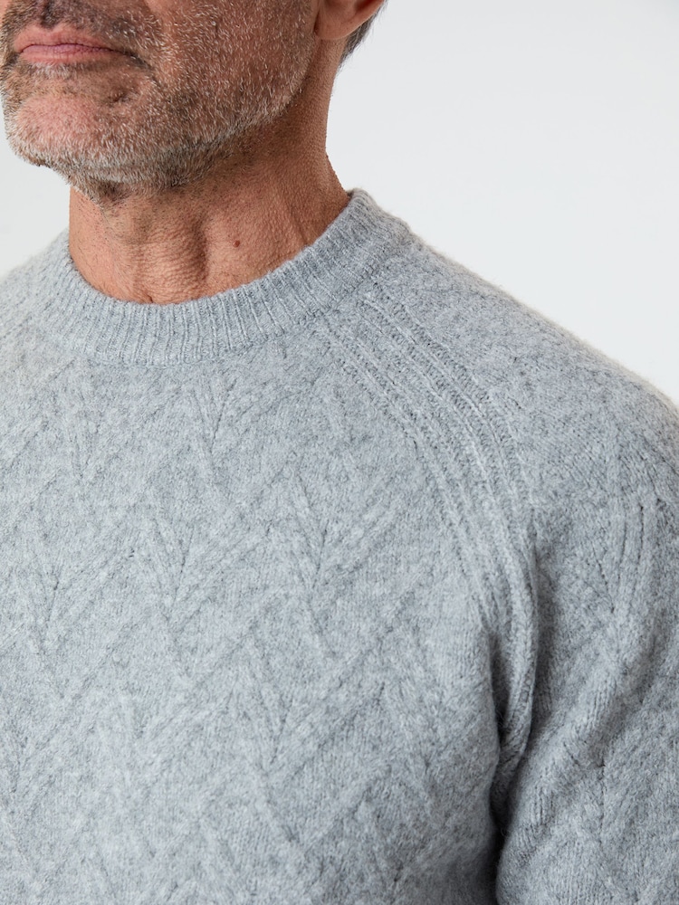 Saltwell Textured Knit Crew Neck Jumper - Image 4 of 4 Saltwell Textured Knit Crew Neck Jumper - Image 4 of 4