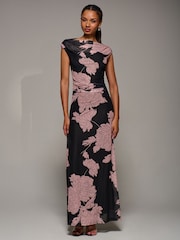 Pink - Jolie Moi Multiway Neckline Mesh Maxi Dress - Bild 6 von 6