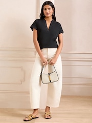 X2 Schwarz und Weiß - Love & Roses Rundhals-T-Shirt - Bild 4 von 7