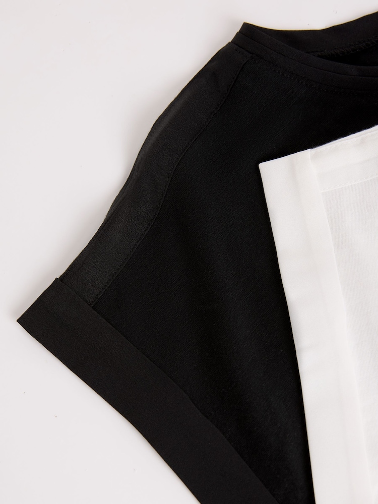 X2 Schwarz und Weiß - Love & Roses Rundhals-T-Shirt - Bild 7 von 7