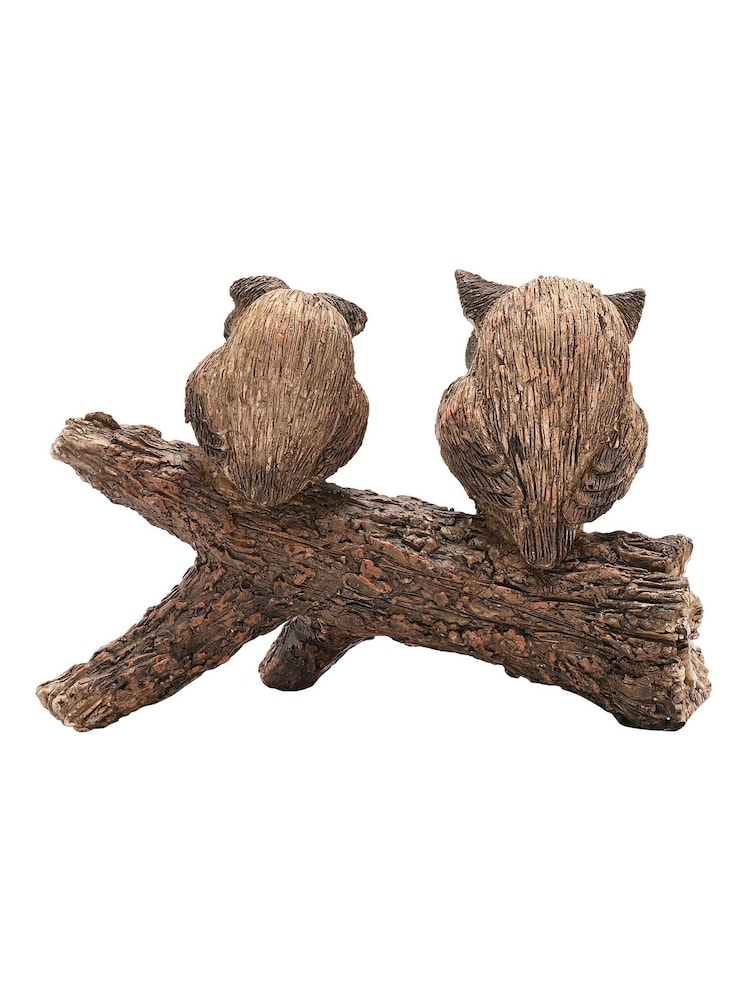 Country Living Brown 2 Owls On A Branch Ornament - Image 5 of 5