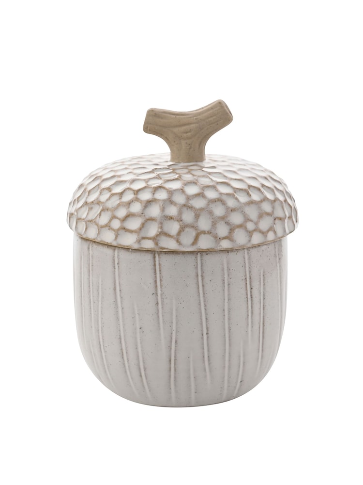 Country Living White Small Acorn Storage Jar - Image 1 of 3 Country Living White Small Acorn Storage Jar - Image 1 of 3