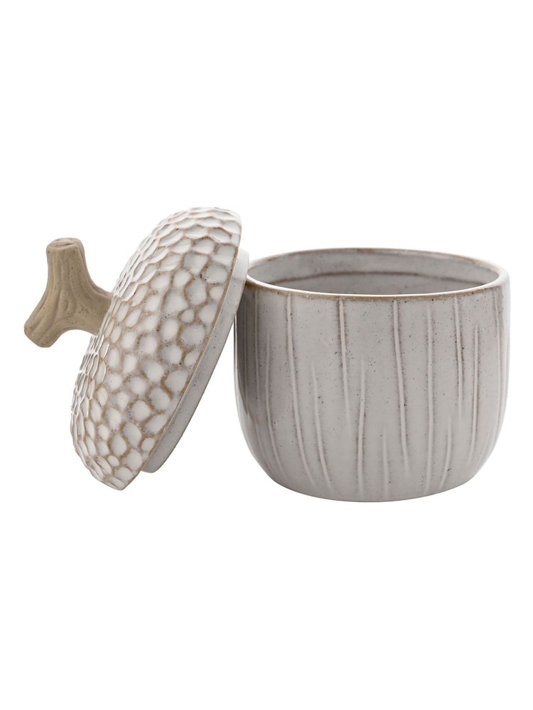 Country Living White Small Acorn Storage Jar - Image 2 of 3 Country Living White Small Acorn Storage Jar - Image 2 of 3