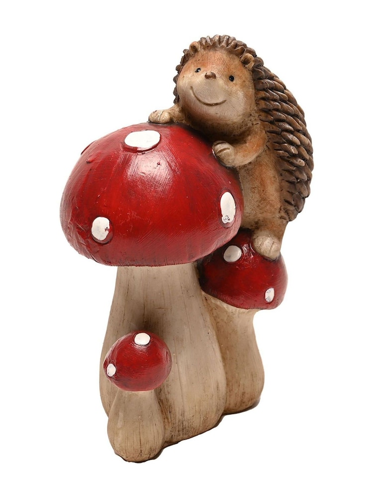 Country Living Brown Hedgehog Climbing Mushroom Ornament - Image 2 of 4 Country Living Brown Hedgehog Climbing Mushroom Ornament - Image 2 of 4