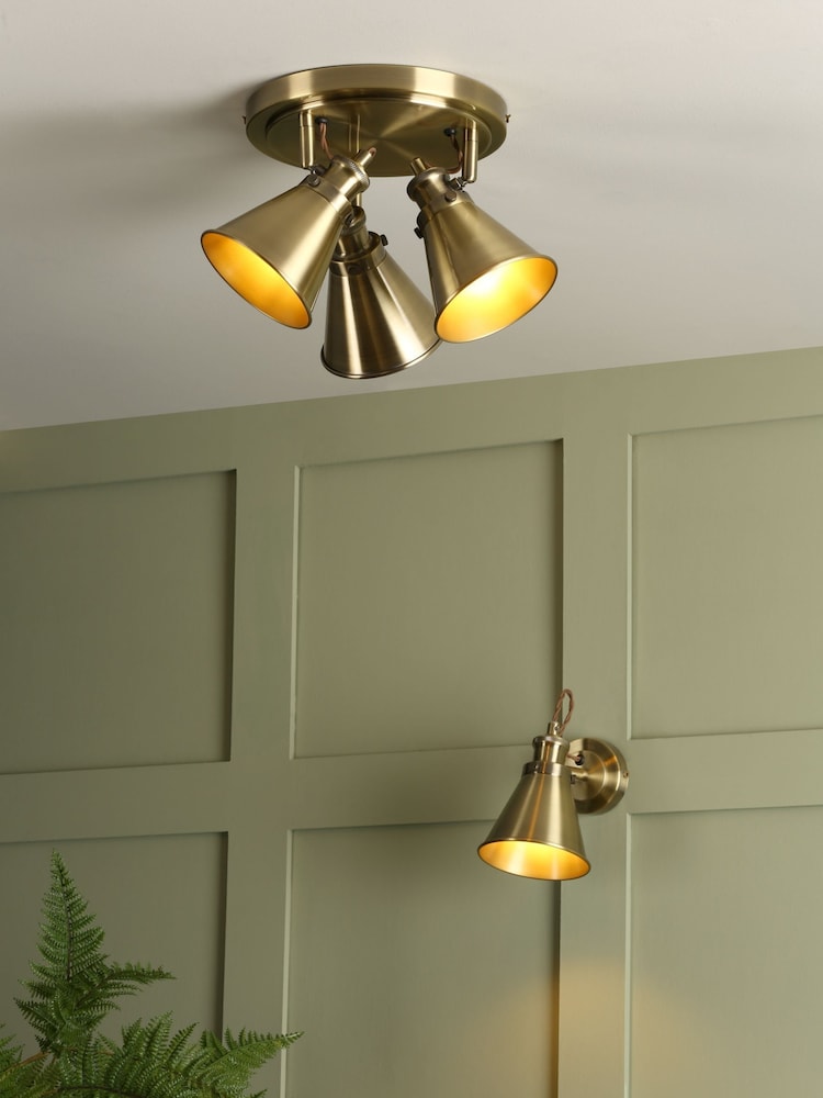 Laura Ashley Brass Rufus Wall Light - Image 2 of 4 Laura Ashley Brass Rufus Wall Light - Image 2 of 4