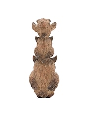 Country Living Brown Stack Of Owls Ornament - Image 4 of 5