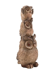 Country Living Brown Stack Of Owls Ornament - Image 5 of 5