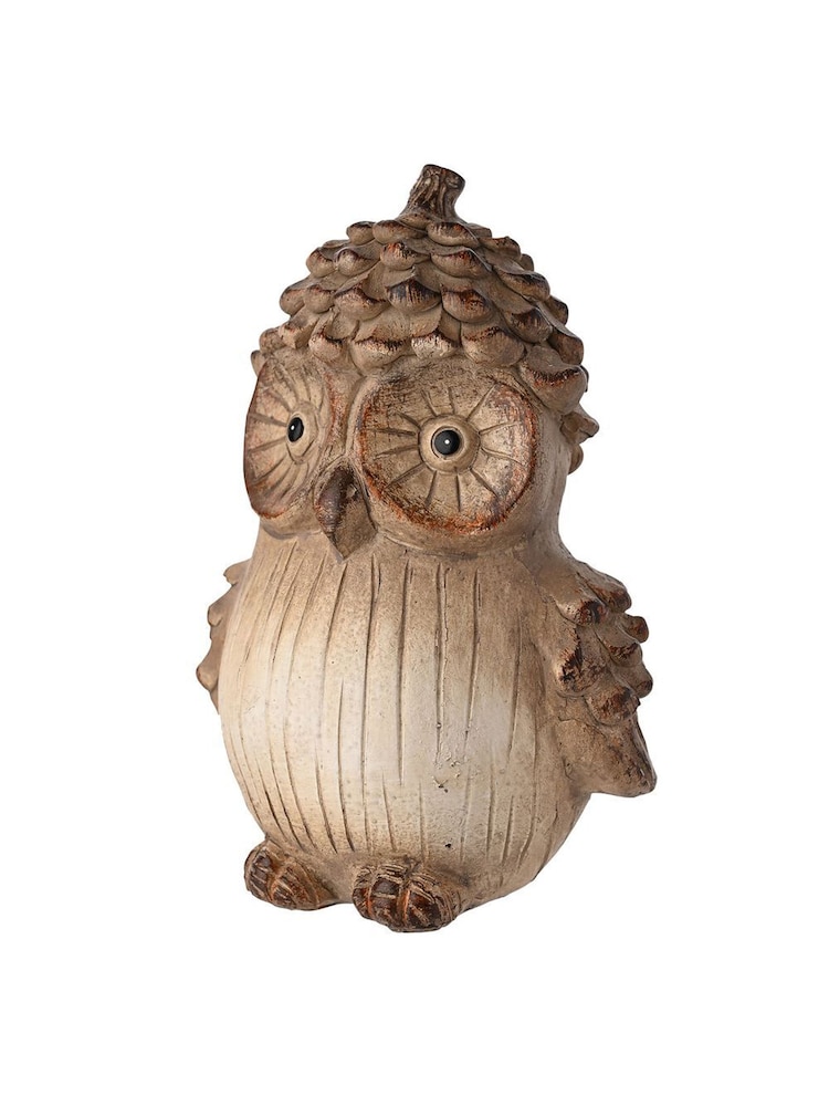 Country Living Brown Large Wood Effect Resin Owl Ornament - Image 2 of 5 Country Living Brown Large Wood Effect Resin Owl Ornament - Image 2 of 5