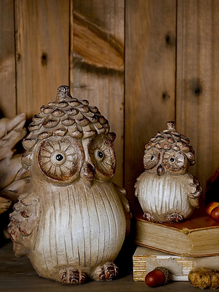 Country Living Brown Large Wood Effect Resin Owl Ornament - Image 5 of 5 Country Living Brown Large Wood Effect Resin Owl Ornament - Image 5 of 5