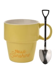 Country Living Yellow Hello Sunshine Gardeners Mug - Image 1 of 3