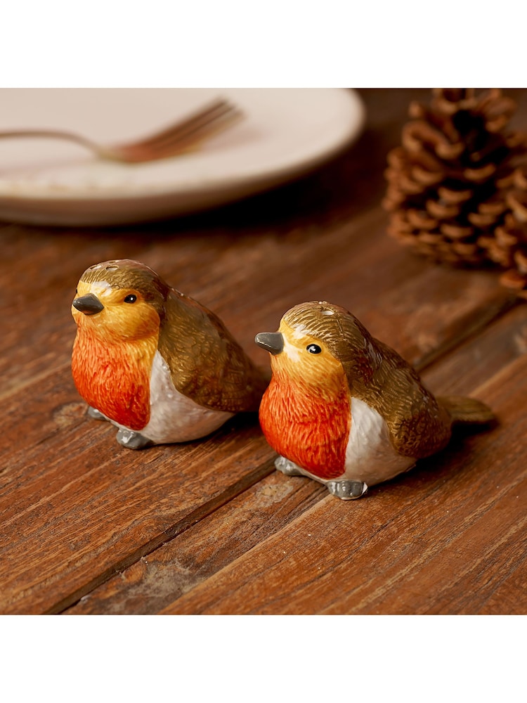 Country Living Brown Robin Salt & Pepper Pots - Image 1 of 5 Country Living Brown Robin Salt & Pepper Pots - Image 1 of 5