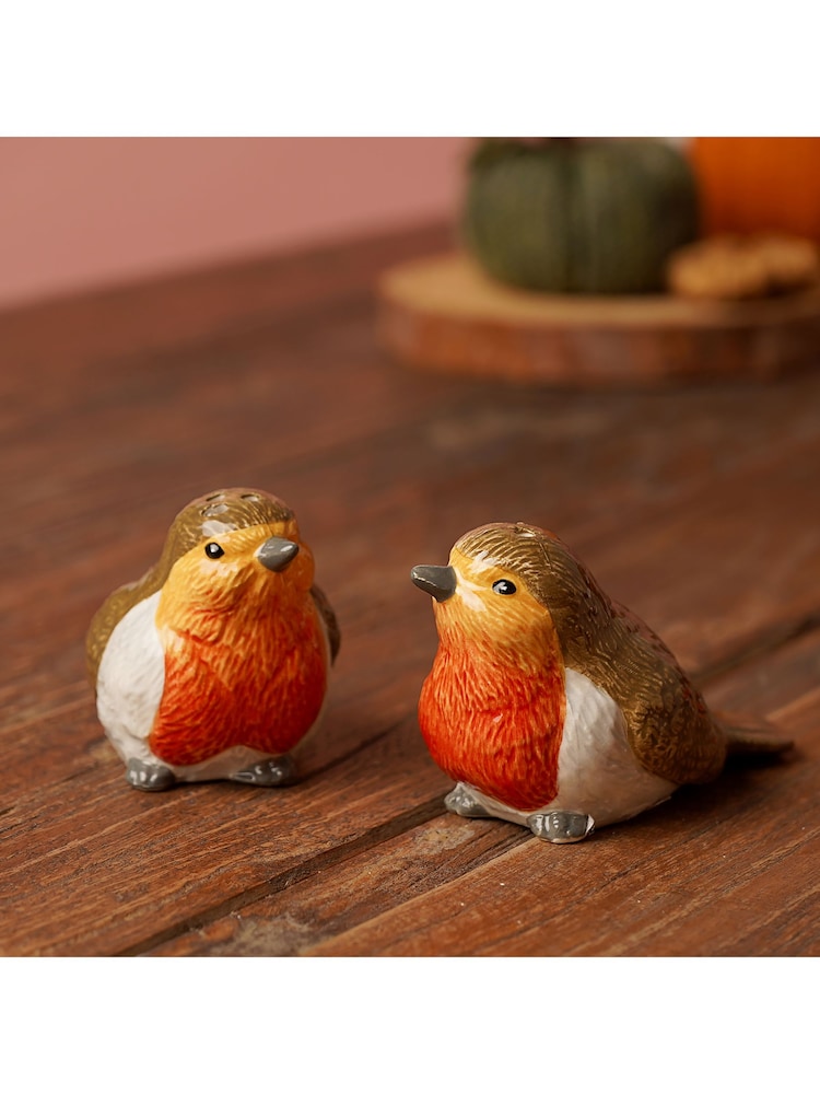 Country Living Brown Robin Salt & Pepper Pots - Image 2 of 5 Country Living Brown Robin Salt & Pepper Pots - Image 2 of 5