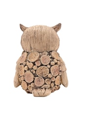 Country Living Brown Wood Effect Owl with Log - Image 4 of 4